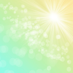 Fototapeta premium Background with nice bokeh and sunny rays