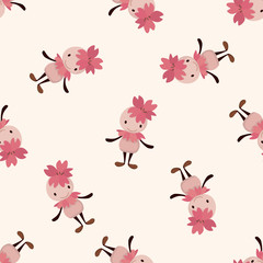 flower,f , cartoon seamless pattern background