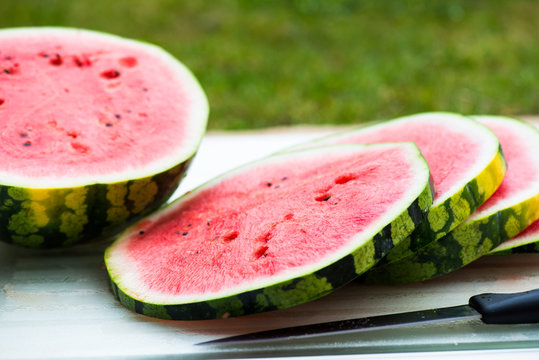 Slices of Fresh Watermelon closeup
