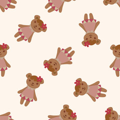 Naklejka premium bear , cartoon seamless pattern background