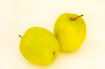 Two light green apple