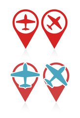 Vector set of pointers with airplane