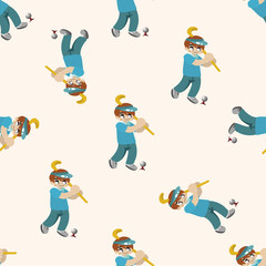 Ball sports , cartoon seamless pattern background