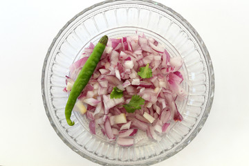 Chopped red onion