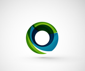 Abstract geometric company logo ring, circle