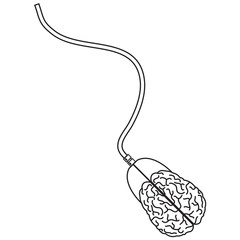 Obraz premium Brain Mouse