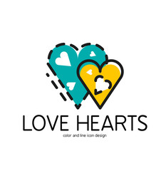 Color line icon for flat design.