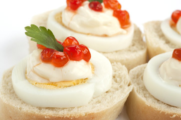 Caviar sandwiches