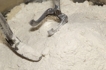 Flour in bakery