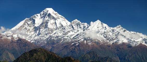 panoramatic view from Jaljala pass of Dhaulagiri