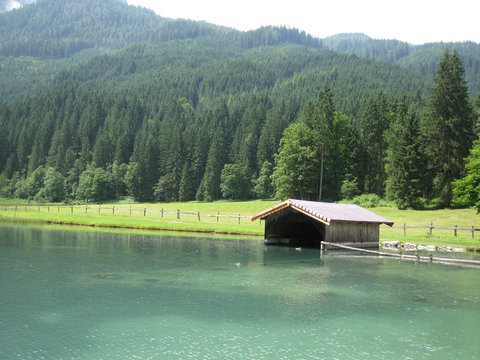 Bootshütte am Bergsee
