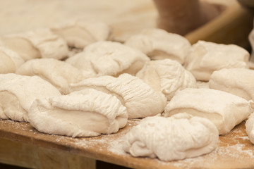 Raw bread buns