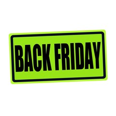 BLACK FRIDAY black stamp text on green