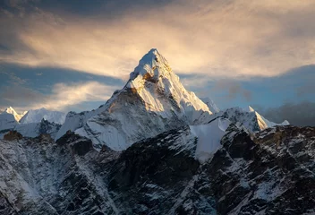 Küchenrückwand glas motiv Ama Dablam Ama Dablam auf dem Weg zum Everest Base Camp