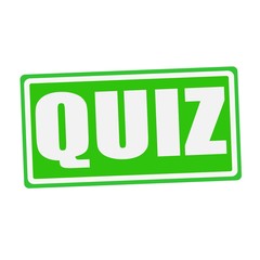 QUIZ white stamp text on green