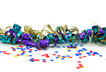 Streamers and Confetti – Brightly colored ribbons, streamers, and confetti border.