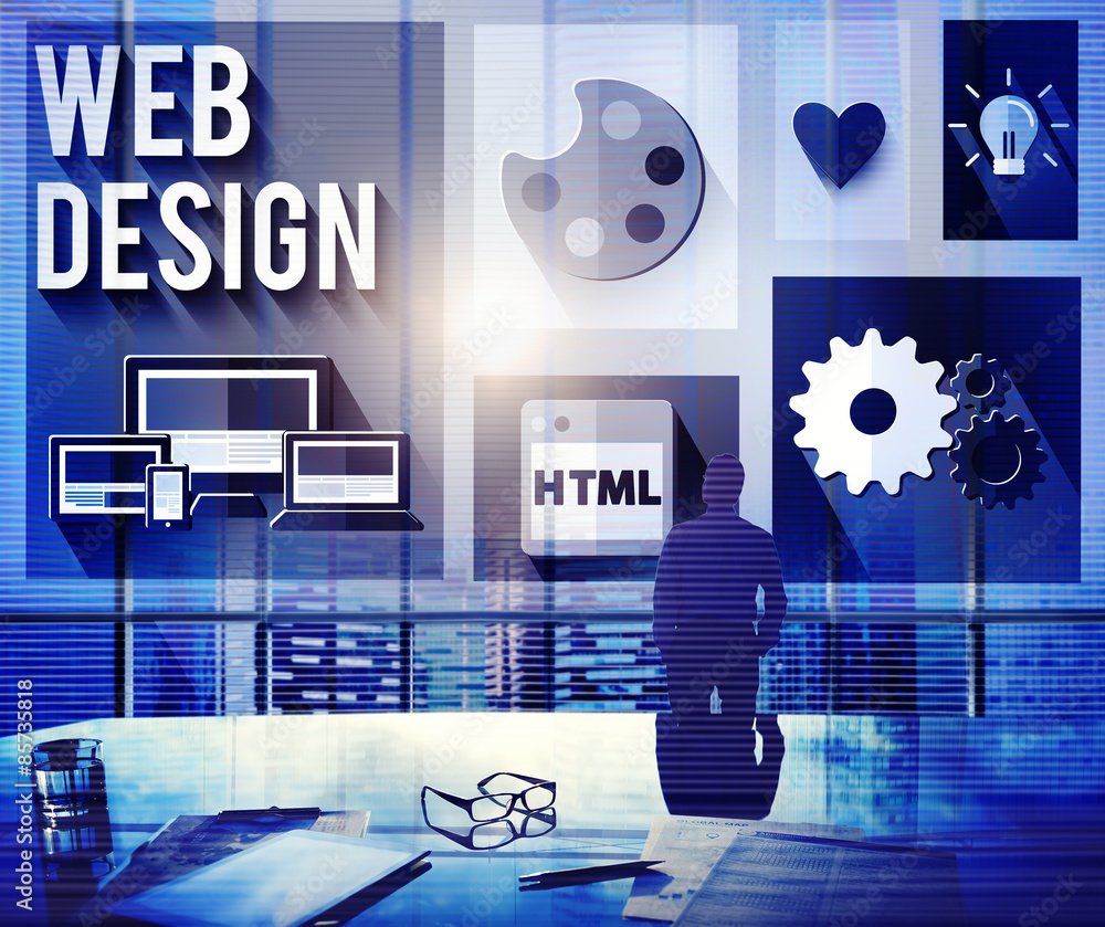 Poster web design layout homepage idea design software concept