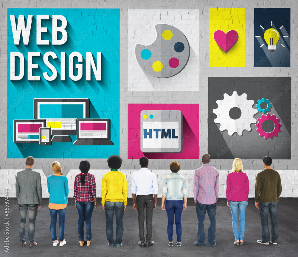 Poster web design layout homepage idea design software concept