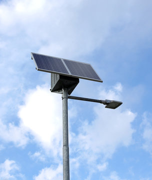 innovative solar Street lamp and clear sky