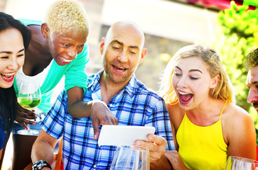 Diverse People Luncheon Outdoors Food Friendship Concept