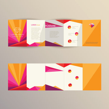 trendy modern colorful brochure template design 