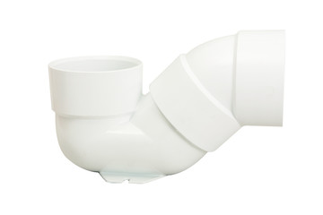 isolated white industrial Fitting - PVC 