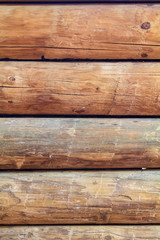 Fototapeta premium Log cabin wall vertical