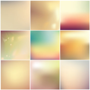 soft blurred abstract background set collection- subtle warm colors