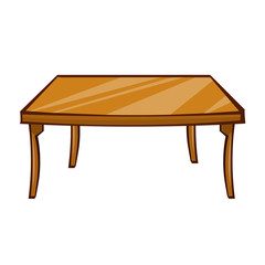 Wooden table isolated illustration