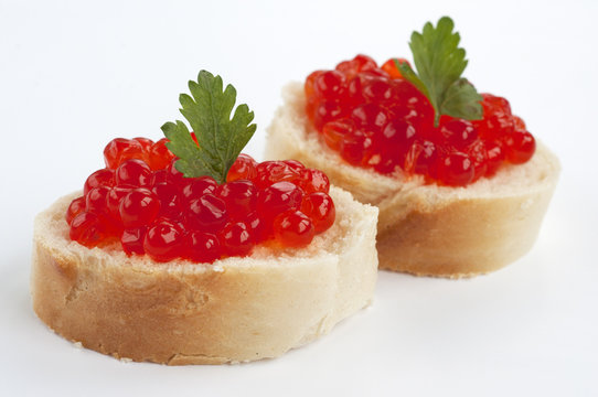 Caviar sandwiches