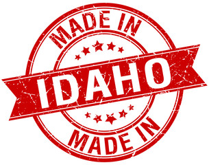 made in Idaho red round vintage stamp