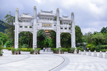 Obraz premium Po Lin Monastery and Giant Buddha on Lantau island Hong Kong