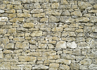 Old stone wall closeup
