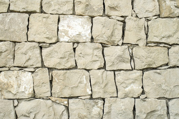 Old stone wall closeup