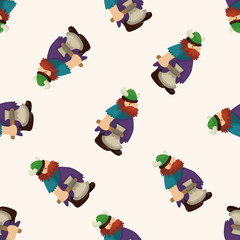 caveman , cartoon seamless pattern background