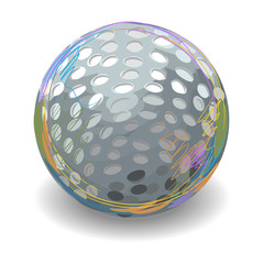 Golf Ball isolated on White Background
All elements are in separate layers and grouped.