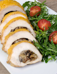 Chicken fillet stuffed with mushrooms