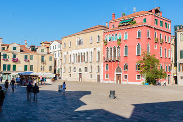 Fototapeta na wymiar Venice, Campo Sant Angelo 45°26'3