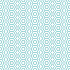 Combs Retro Seamless Pattern Turquoise