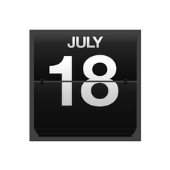 Counter calendar july 18.
