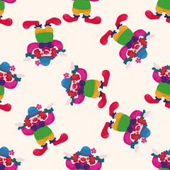 circus clown , cartoon seamless pattern background