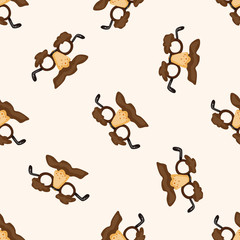 birthday mask , cartoon seamless pattern background