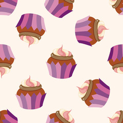 decorating cake , cartoon seamless pattern background
