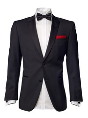 mens tuxedo jacket isolated on white - 85746201