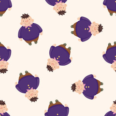 fatty , cartoon seamless pattern background