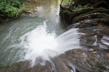 beautiful waterfall in forest