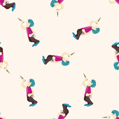 band member singer , cartoon seamless pattern background