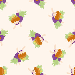 angel , cartoon seamless pattern background