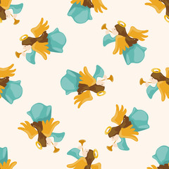 angel , cartoon seamless pattern background