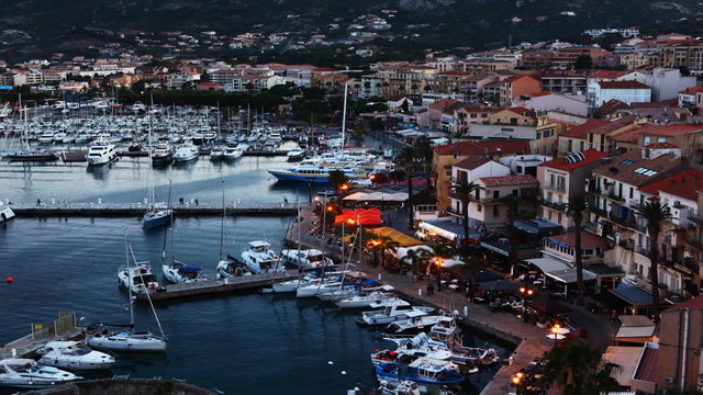 Day to night timelapse from the Citadel in Calvi in Corsica